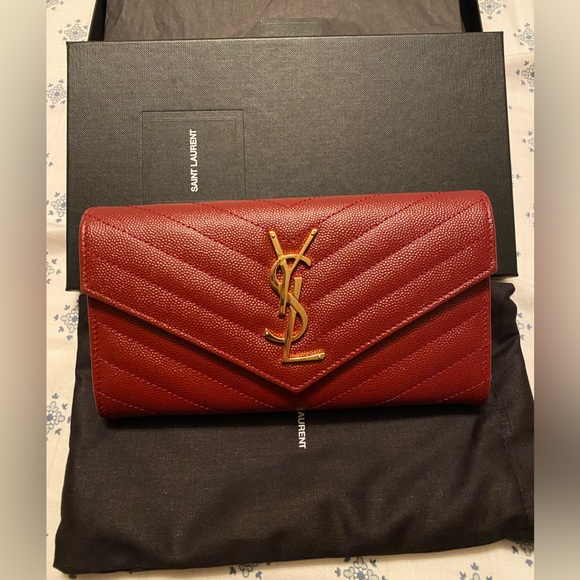 Yves Saint Laurent Bags Ysl Cassandre Long Flap Wallet Poshmark